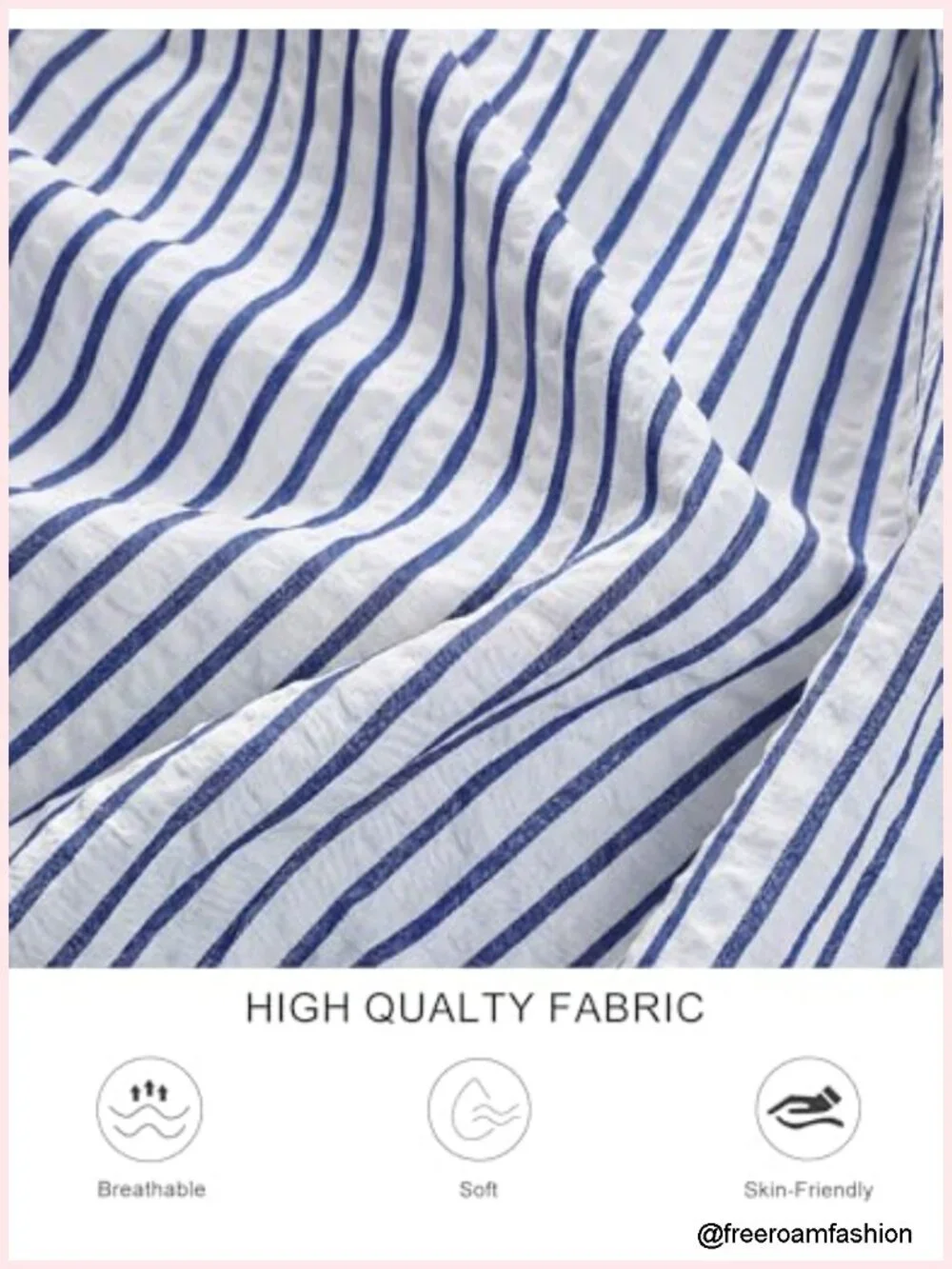 Flowy High Waist Striped Midi Skirt with Pockets